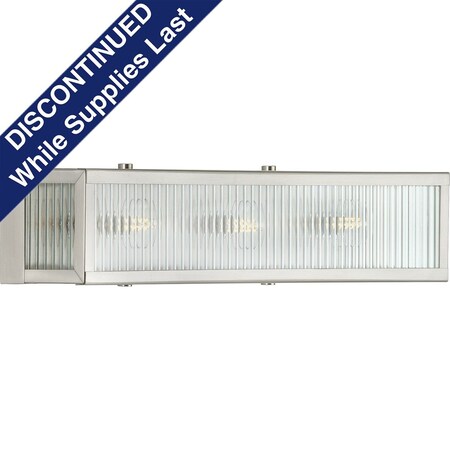 Progress Lighting Dwyer Collection Stainless Steel Three-Light Bath P300266-135